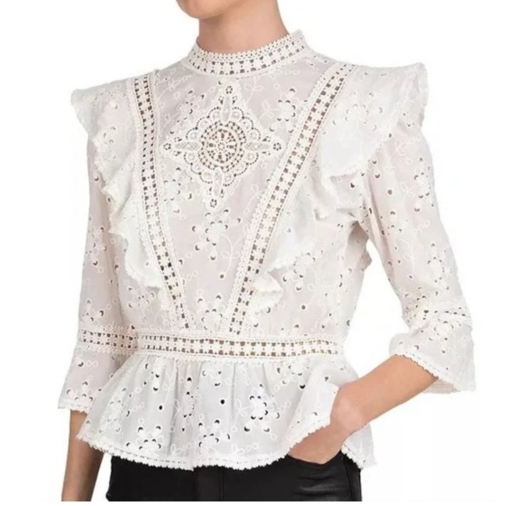 White The Kooples Lace Top